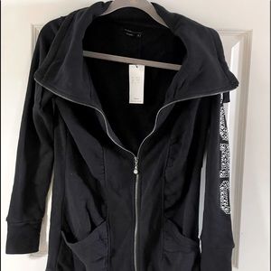 *NWT* BCBG Long Bling Embellished Zip Up